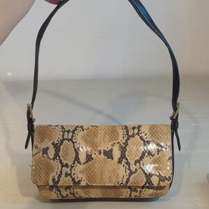 Enzo Angiolini Snake Print Shoulder Bag